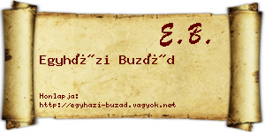 Egyházi Buzád névjegykártya